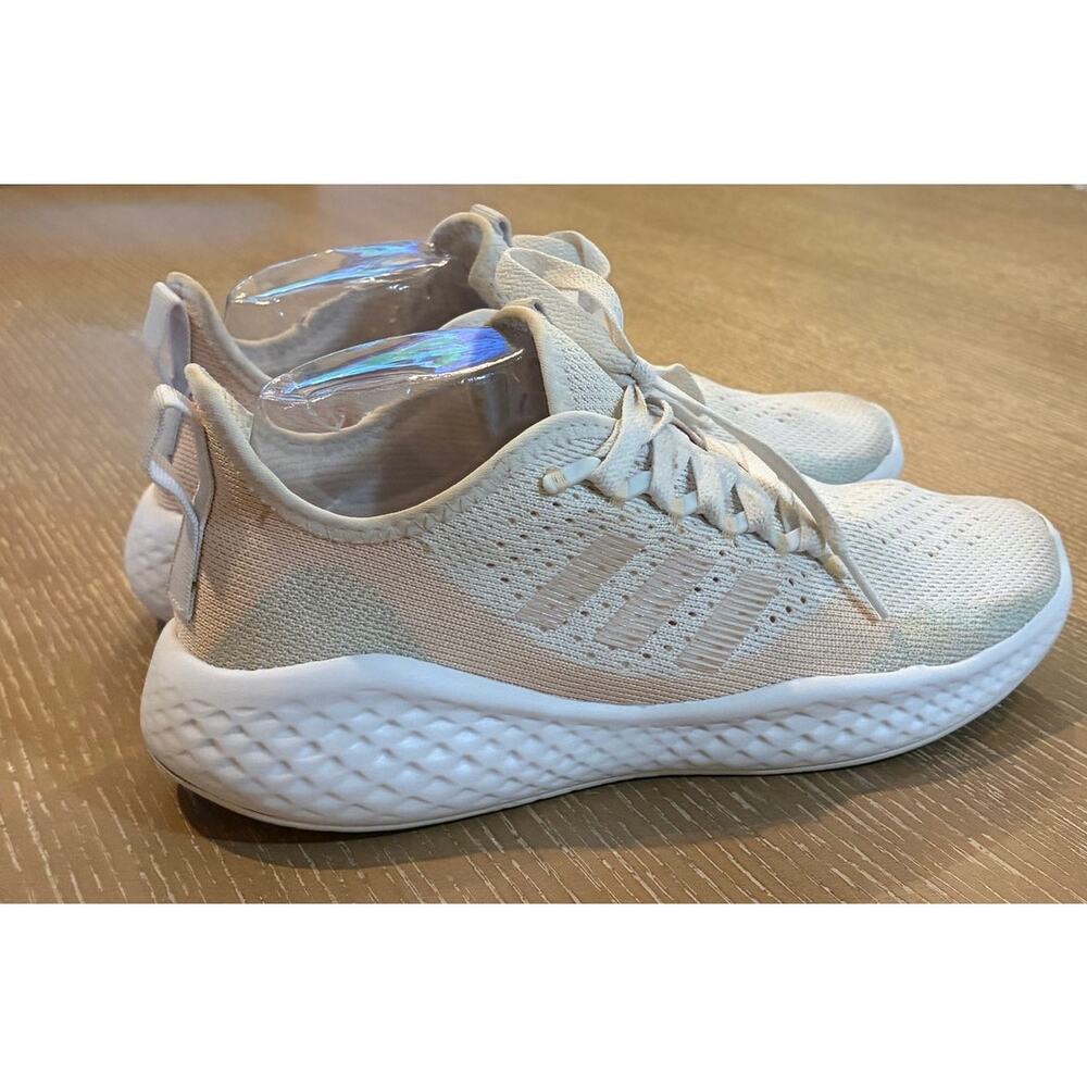 Adidas Women's Fluidflow 2.0 Running Shoes GW4015 Beige Green White Sz 7.5